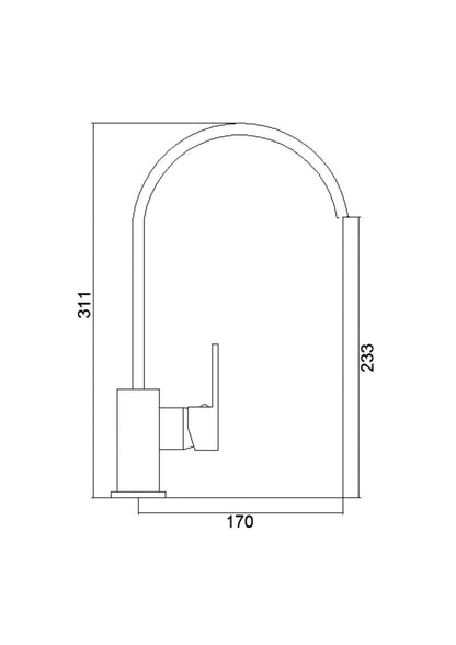MISCELATORE LAVELLO BOCCA A PONTE SQUARE Dm 25 COD:CD-0183502C