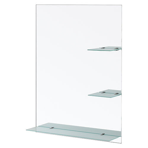 SPECCHIO RETTANGOLARE CON MENSOLE 60X80
