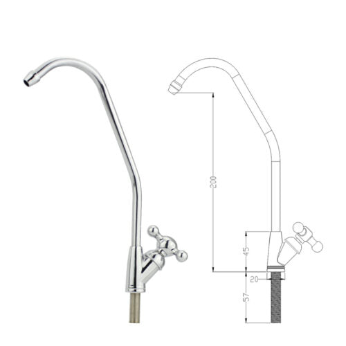 Rubinetto di prelievo per depuratori con maniglia a stella 1 via 1/4”. COD: CD-10001018X