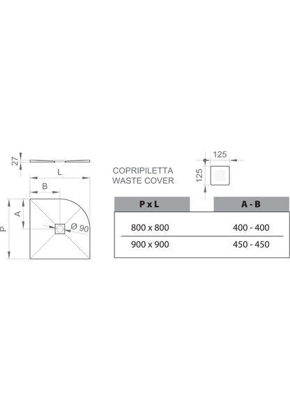 PIATTO DOCCIA SEMICIRCOLARE EFFETTO PIETRA SABBIA COD: CD-21665C