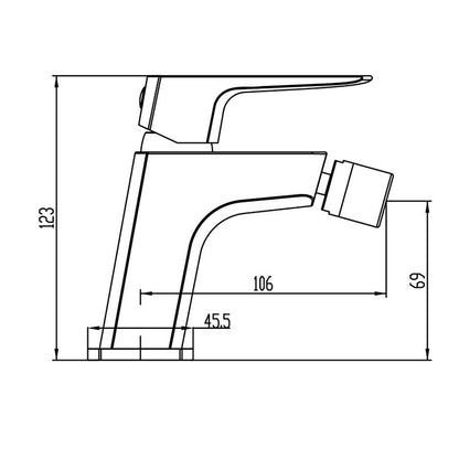 Single lever bidet mixer COD:G.3151MRT
