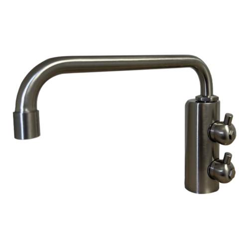 Rubinetto di prelievo 2 vie Sottofinestra 6mm. Nickel Spazzolato COD: CD-10002014NSX