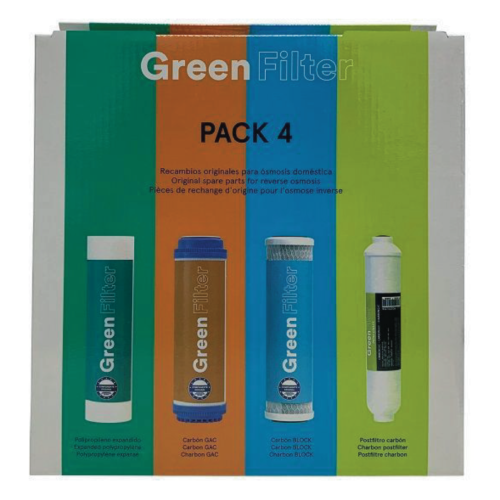 Green Filter set 4 cartucce ricambio 9-3/4″ COD:CD-04002008SG