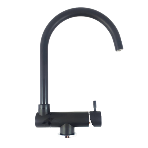 Rubinetto da cucina Abbattibile sottofinestra 3 vie 3/8” Nero Opaco. COD: CD-10003072NOSG