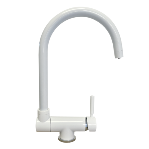3-Way 3/8” Folding Kitchen Faucet Under Window White. COD: CD-10003072BIX