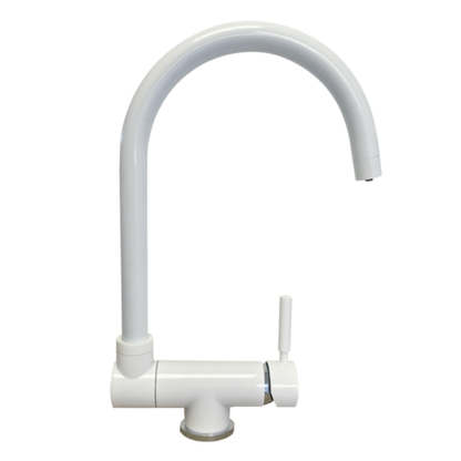 3-Way 3/8” Folding Kitchen Faucet Under Window White. COD: CD-10003072BIX