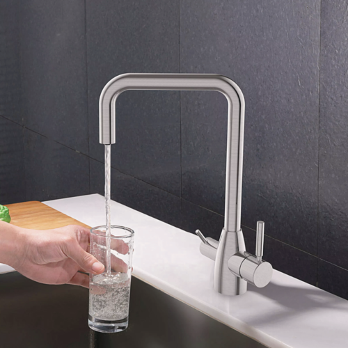 3-Way Stainless Steel Kitchen Faucet 3/8” Chrome. COD: CD - 10003082CSX