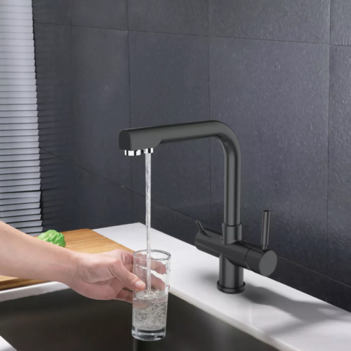 4 Way Kitchen Faucet 3/8″ Matte Black COD: CD-10004007NOX