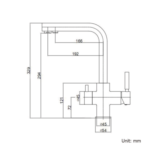 3-Way Kitchen Faucet 3/8” Brushed Nickel. COD: CD - 10003023NSX