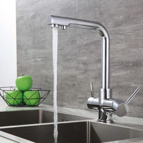 4 Way Kitchen Faucet 3/8″ White COD: CD-10004007BIX