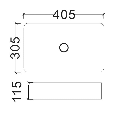 LAVABO DA APPOGGIO MOD. LA49 CM 40.5 X 30.5 COD:185-LA49D