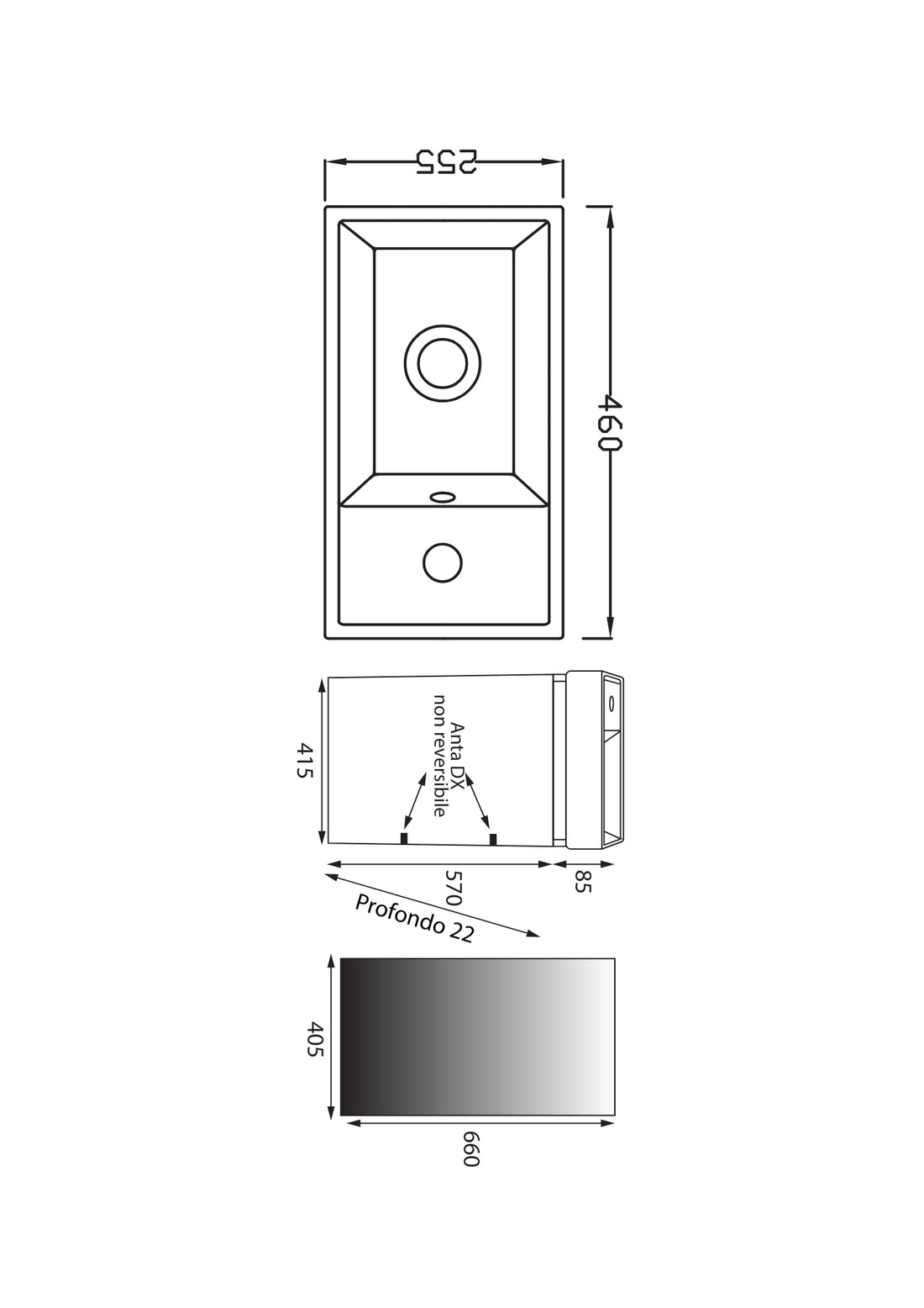 COMPOSIZIONE MINI 40 SOSPESA 1 ANTA DX COD:CD-83039C