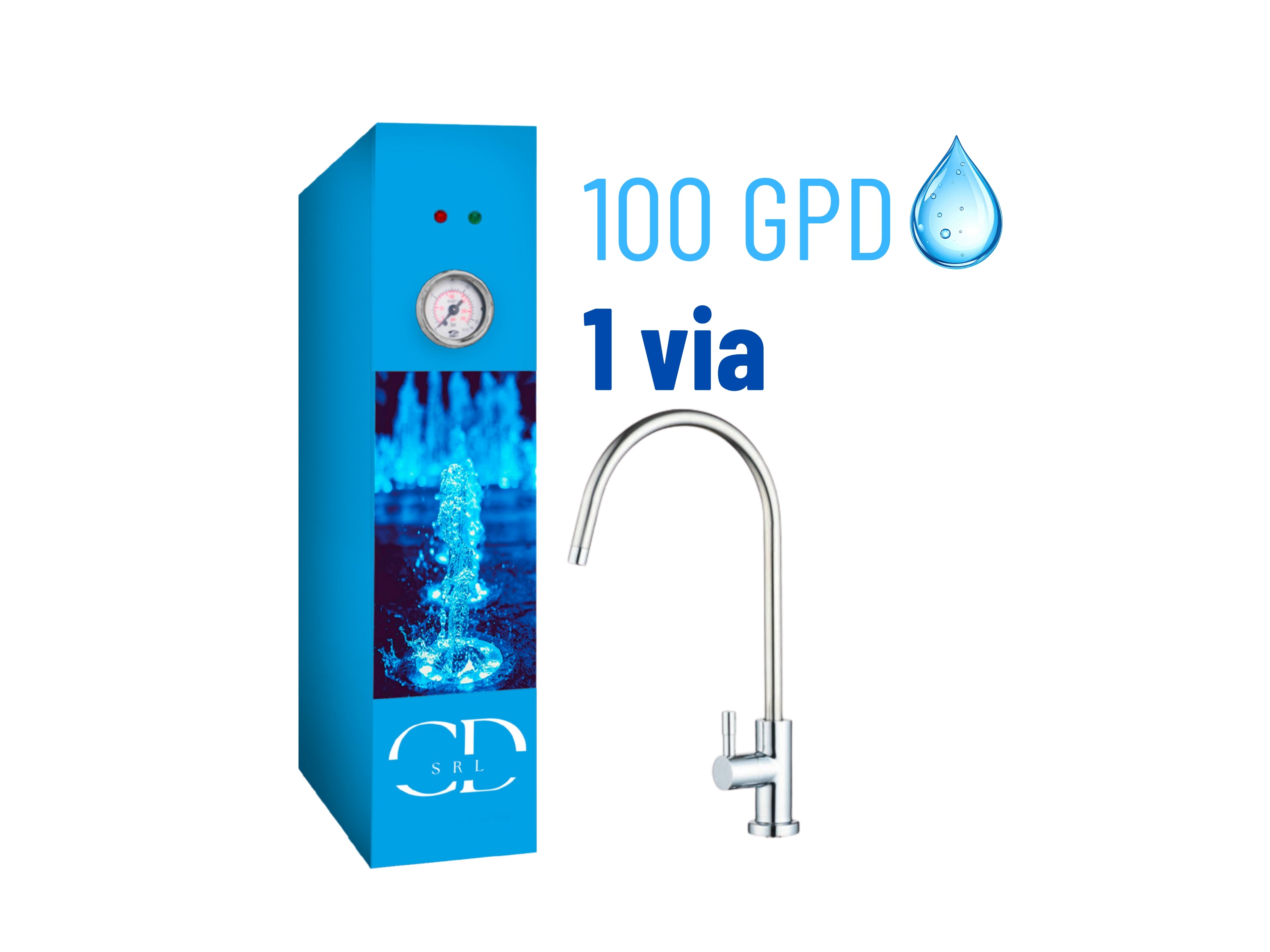 Direct Reverse Osmosis CX250 SODA 2 Way Pump Vane Motor Air Cooling 200GPD Blue COD: CL-050015-08