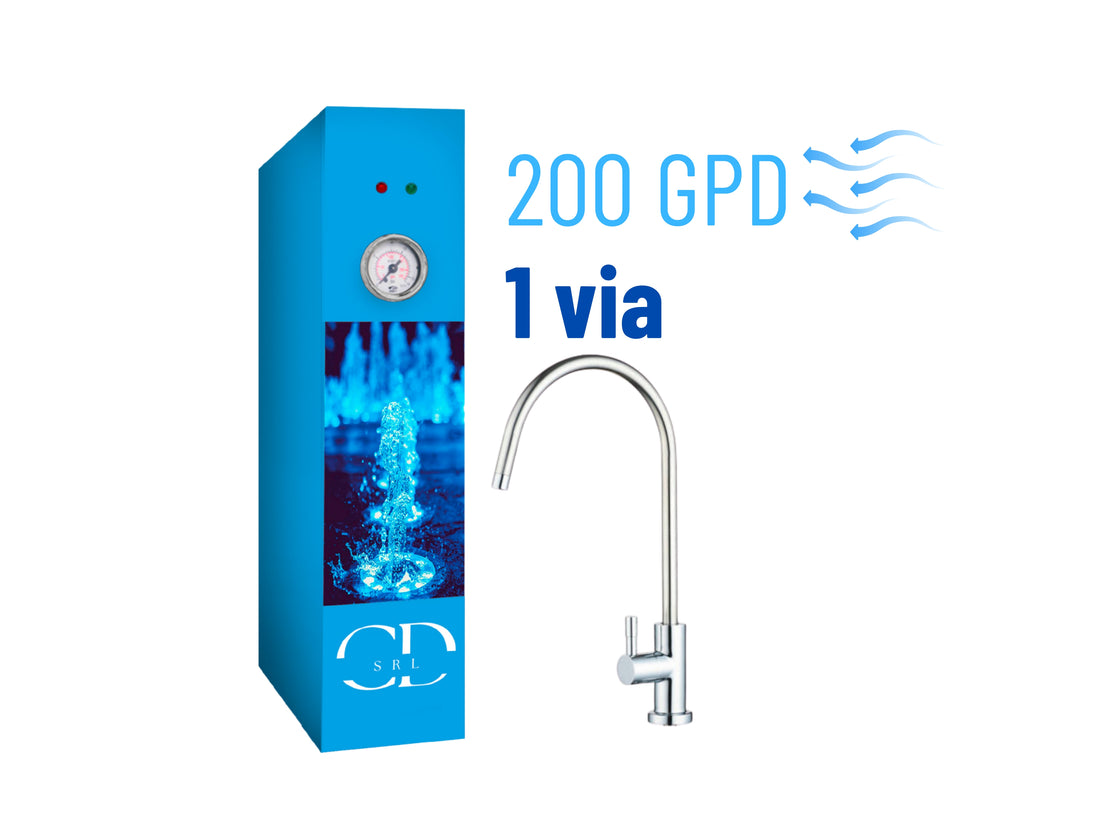 Osmosi inversa diretta CX250 1 via pompa palette motore raff. aria 200GPD COD:CD-050015SG