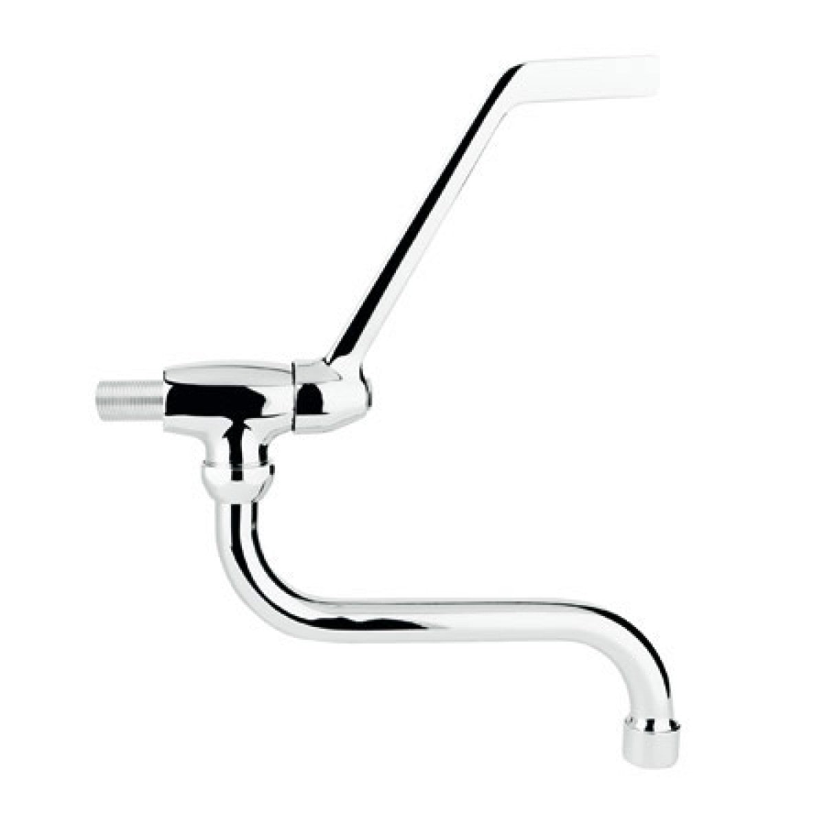 Rubinetto a snodo 1/2 con canna a &quot;S&quot; Ø 18-180mm con leva sanitaria  COD:CD-7600B