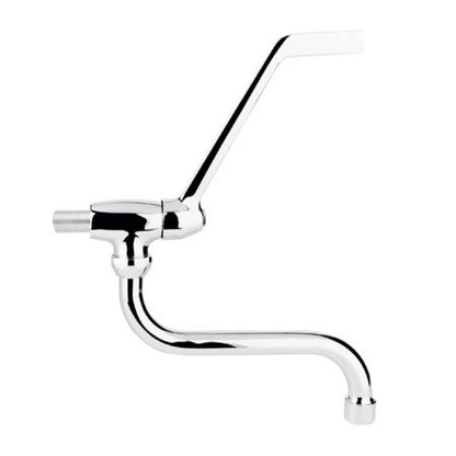 Rubinetto a snodo 1/2 con canna a &quot;S&quot; Ø 18-180mm con leva sanitaria  COD:CD-7600B