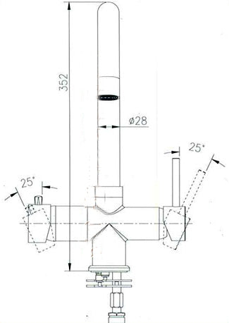 5 Way Kitchen Faucet 3/8″ White COD: CD-10005015BIX