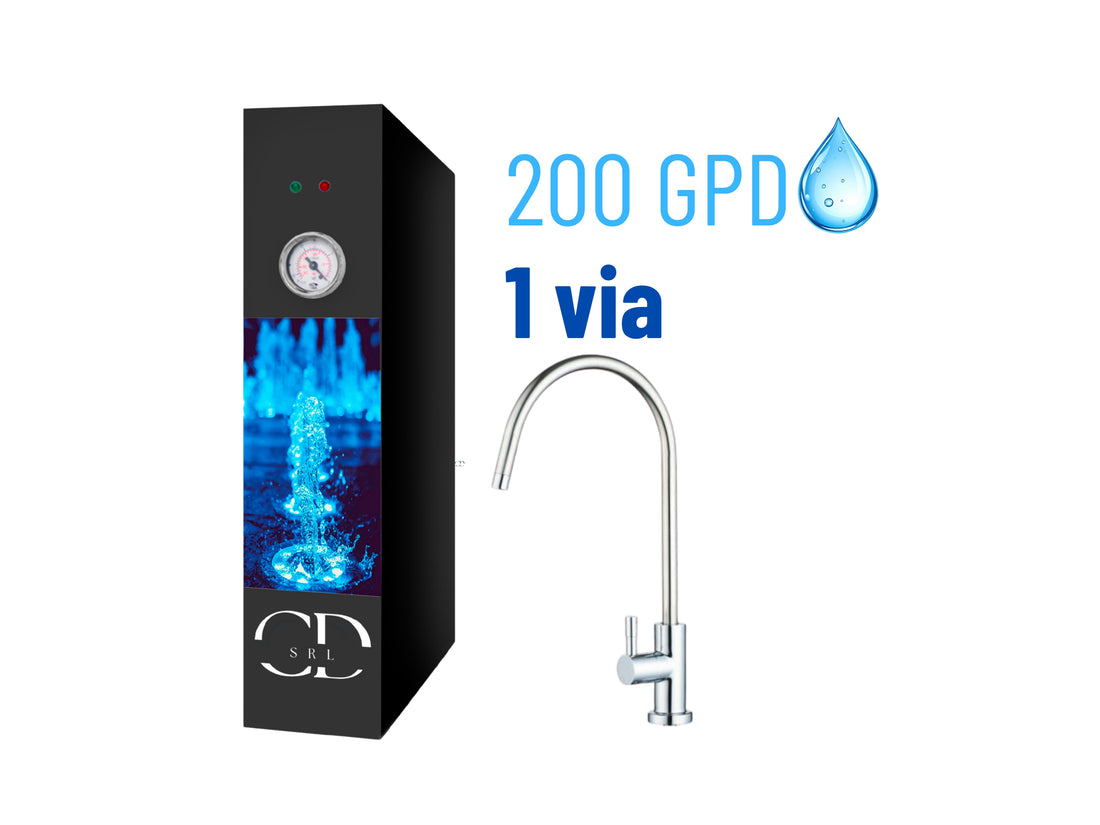 Osmosi inversa diretta CX250 1 via pompa palette motore raff. acqua 200GPD COD:CD-050015SG