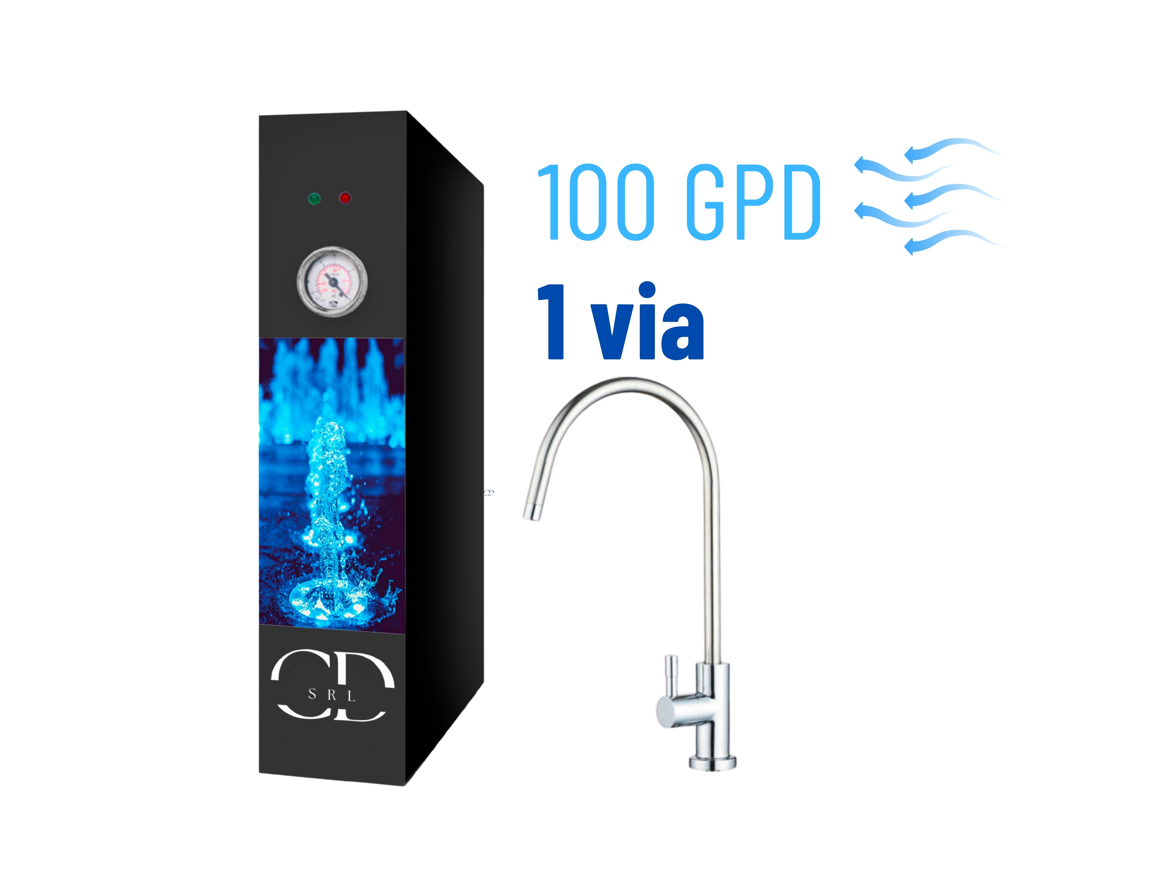 Direct Reverse Osmosis CX250 SODA 2 Way Pump Vane Motor Air Cooling 200GPD Blue COD: CL-050015-08