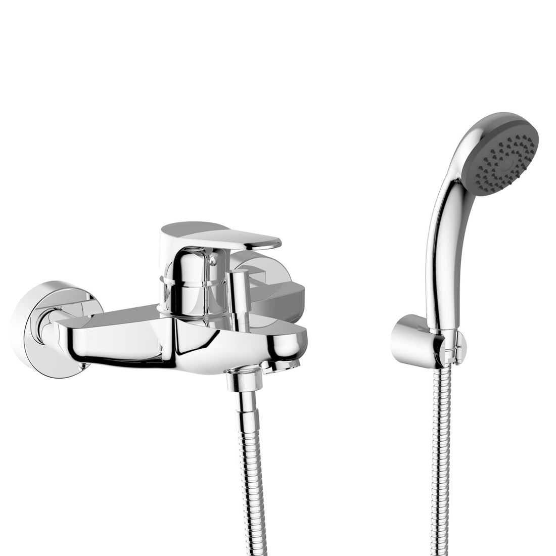 Miscelatore monocomando vasca esterno con doccia flessibile cm 150 e supporto COD-CD:VSCTRG200400B