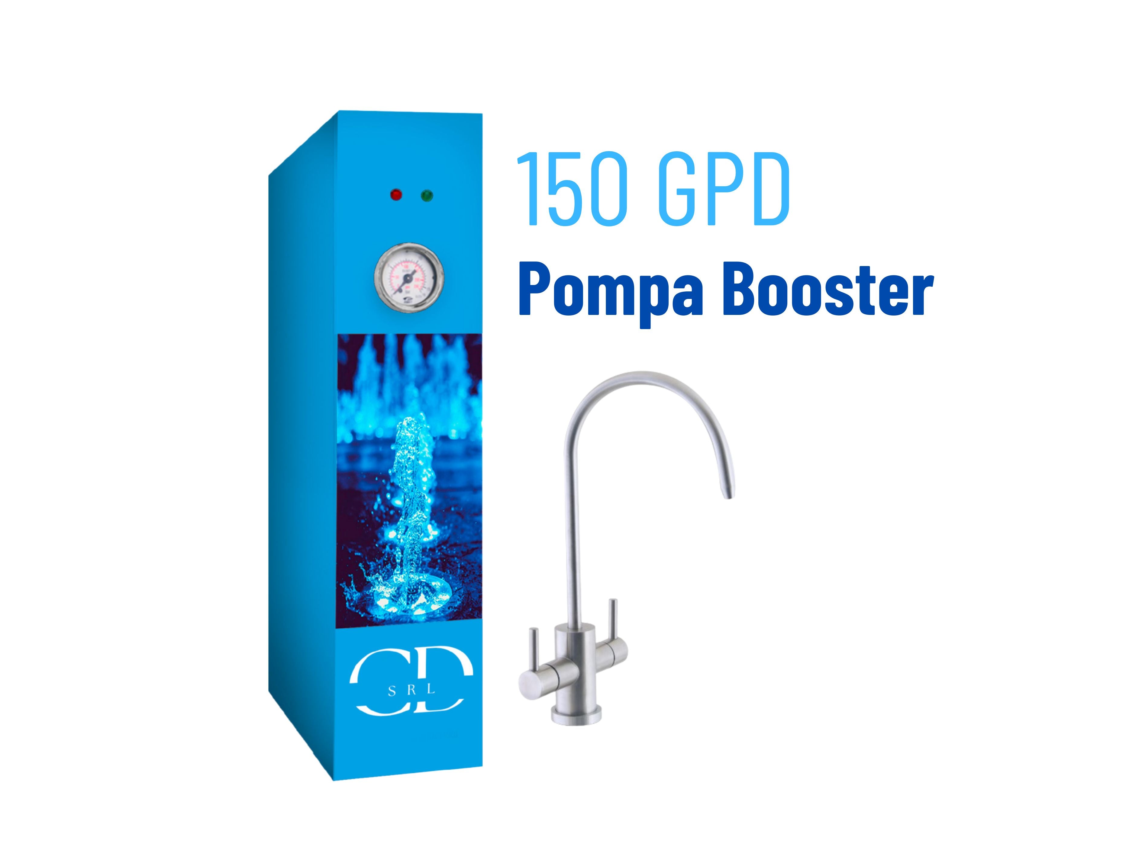 Osmosi inversa diretta 2 vie pompa booster 150GPD Blue COD:CD-050015-48SG