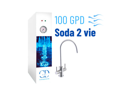 Direct Reverse Osmosis CX250 SODA 2 Way Pump Vane Motor Air Cooling 200GPD Blue COD: CL-050015-08