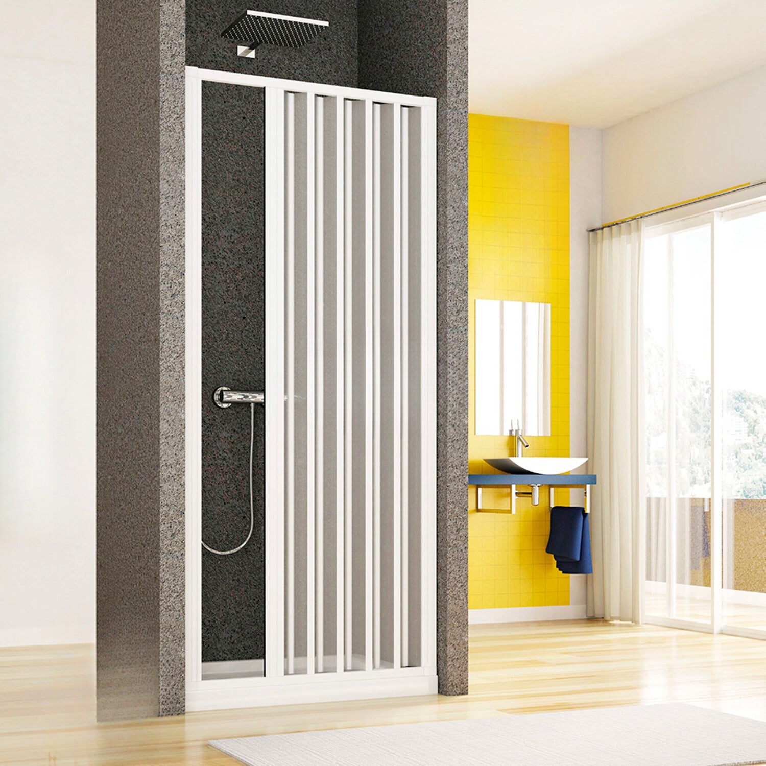 PVC folding shower door COD:2680COM