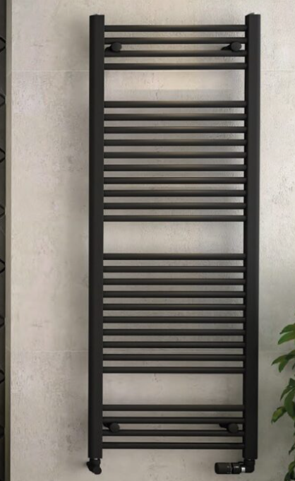 Scaldasalviette classico NERO OPACO 1200x500 COD:CD-CORI2449B