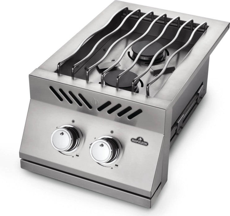 Bruciatore superiore doppio in linea serie 700 da incasso con copertura in acciaio inossidabile 2 bruciatori COD-CD:BI12RT-N