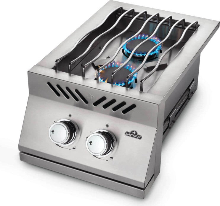 Bruciatore superiore doppio in linea serie 700 da incasso con copertura in acciaio inossidabile 2 bruciatori COD-CD:BI12RT-N
