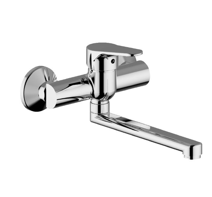 Single lever wall mounted sink mixer with swivel spout COD:CD-LVPPRI2006B