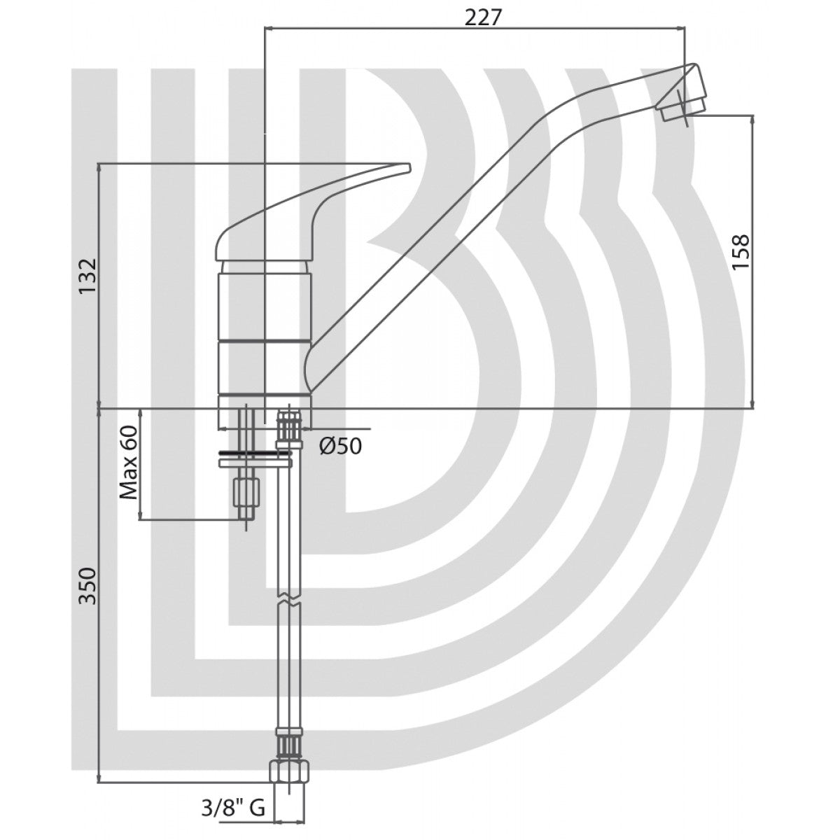 Single-lever sink mixer tap with swivel spout COD: CD-LVMSTR2000B