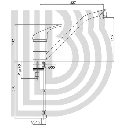 Single-lever sink mixer tap with swivel spout COD: CD-LVMSTR2000B