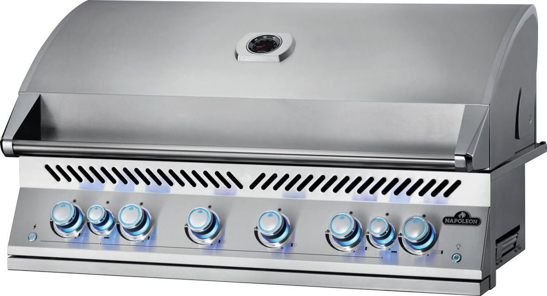 Serie 700 44 da incasso con doppio bruciatore posteriore a infrarossi 8 Bruciatori COD:CD-BIG44RBPSS-1-IT-N