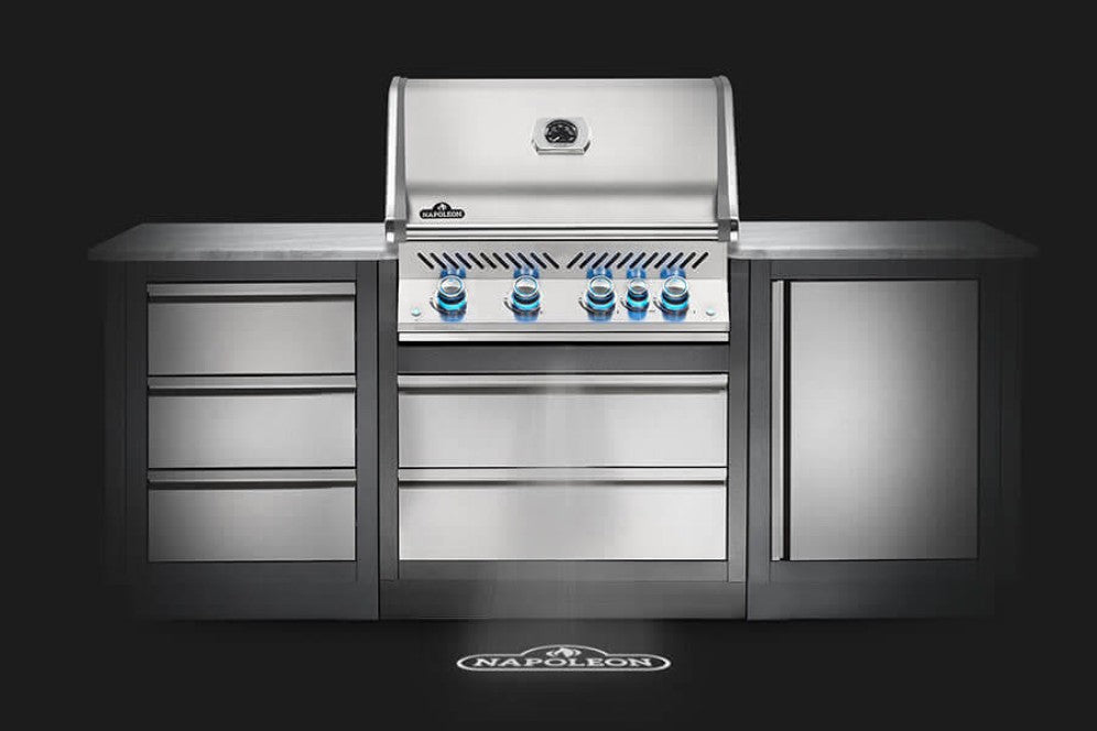 PRESTIGE PRO™ 500 RB BUILT-IN BARBECUE WITH INFRARED REAR BURNER 5 Burners COD: BIPRO500RBPSS-3-CE