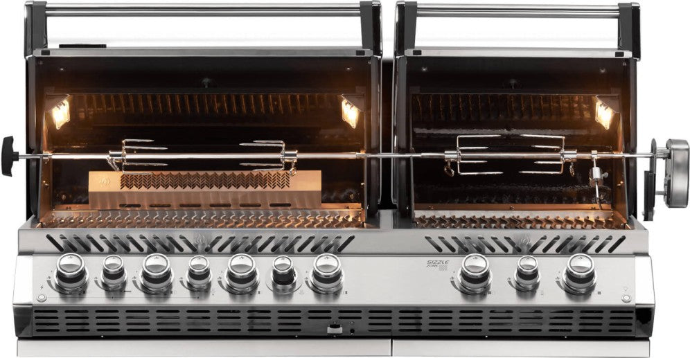 PRESTIGE PRO™ 825 RBI BUILT-IN BARBECUE WITH INFRARED LOWER AND REAR BURNERS 9 Burners COD:BIPRO825RBIPSS-3-CE