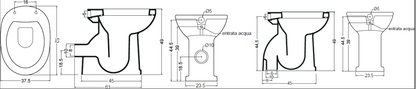 VASO - BIDET PER DISABILE  COD: CD-20002C