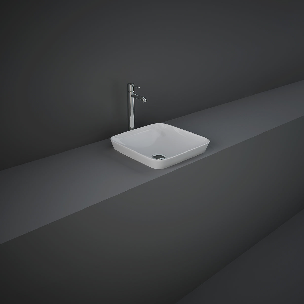 LAVABO DA INCASSO QUADRATO SENZA FORO VARIANT 36X36 CM COD-CD:185-RNSQD