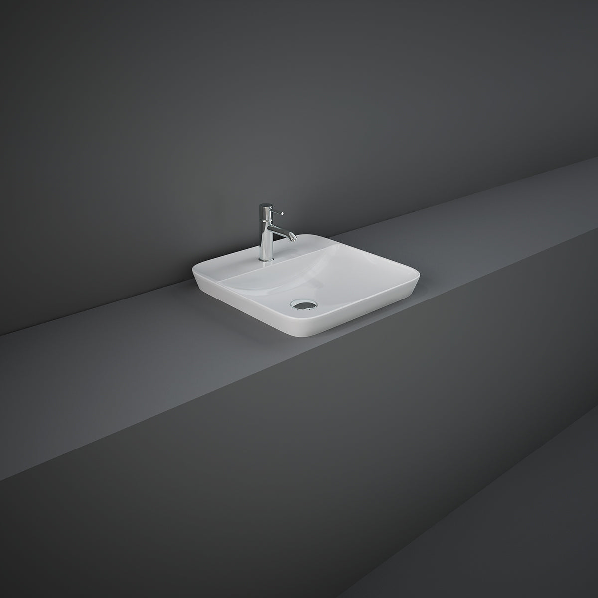 LAVABO AD INCASSO QUADRATO MONOFORO VARIANT 42 X 42 CM COD-CD:185-RNSQFD