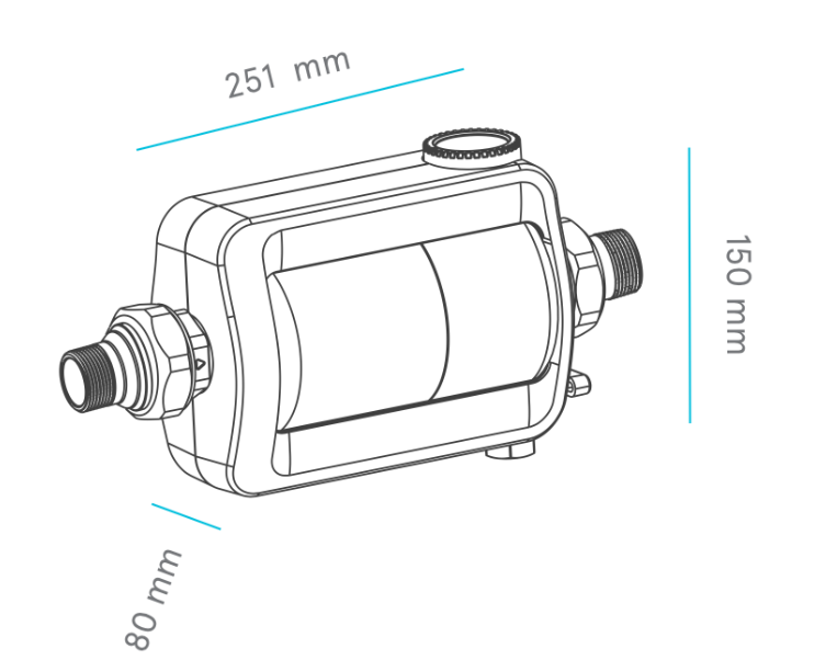 Filtermax Disk Filtro autopulente manuale con regolatore pressione 3/4&quot; COD:CD-04104103-01SG