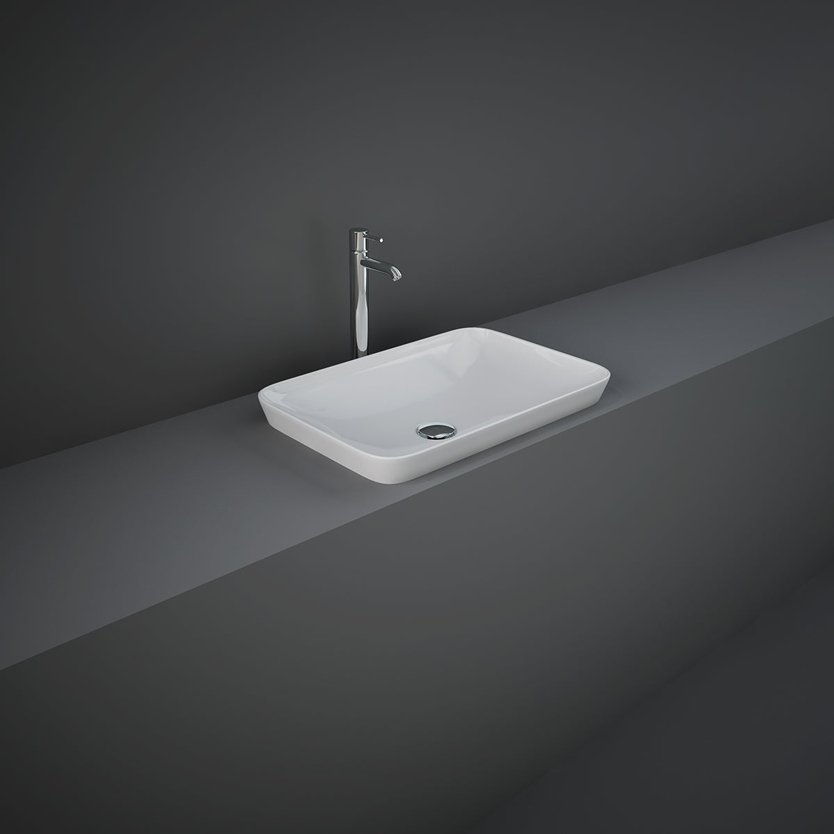 LAVABO AD INCASSO RETTANGOLARE SENZA FORO VARIANT 55 X 36 CM COD-CD:185-RNSRD