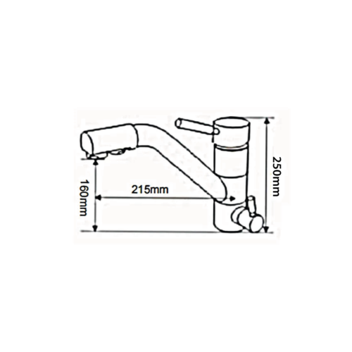 Kitchen Faucet Mixer 3 Way 3/8″ Brushed Nickel. COD: CD-10003095NSX