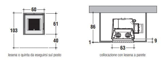 Caminetto a pellet con cornice essential COD:CD-MB14S.ESS.M