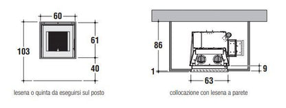 Caminetto a pellet con cornice essential COD:CD-MB14S.ESS.M