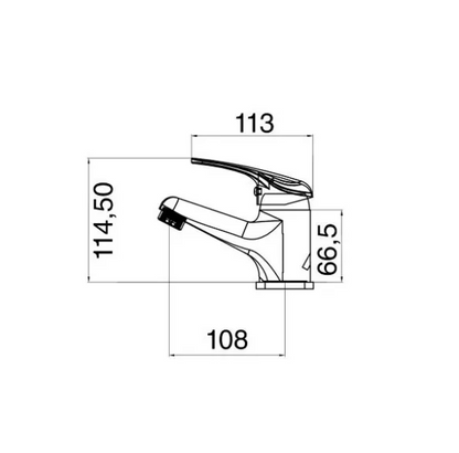 Chrome basin mixer with pop up waste COD:MXBMC1003CR