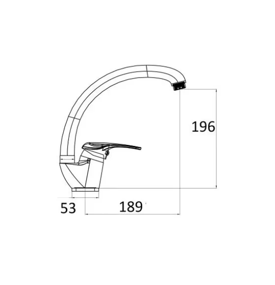 Chrome side sink mixer with swivel spout COD:CD-MC5003CR