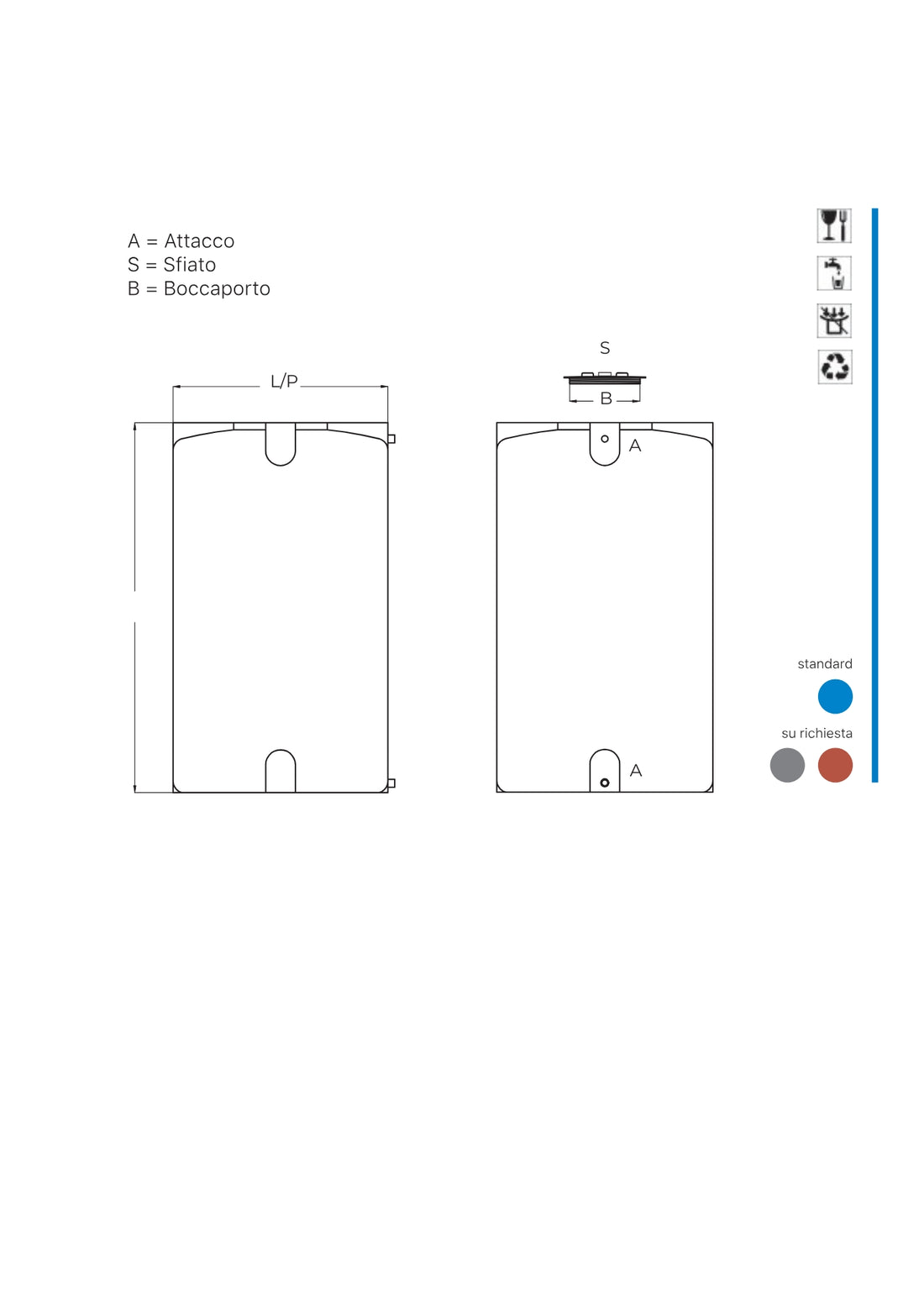 SERBATOIO CILINDRICO VERTICALE USO ALIMENTARE COD: CD- PLVRGS