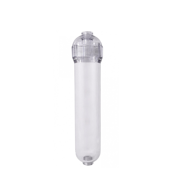 Contenitore vuoto trasparente Ø63 lungh.12&quot; 1/4F PlasticaAS  COD:CD-R001725H