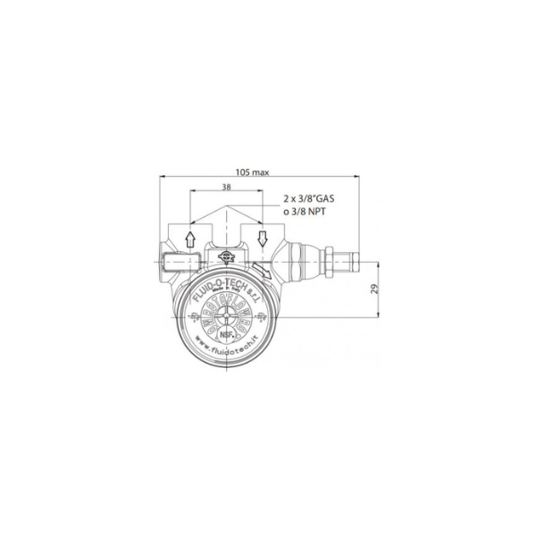 Fluid or Tech vane pump 100lt/h - 3/8&quot; bypass COD: CL- R001044