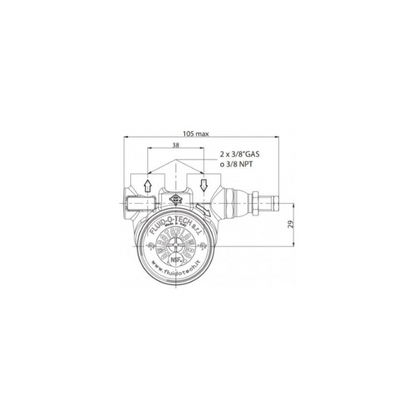 Fluid or Tech vane pump 100lt/h - 3/8&quot; bypass COD: CL- R001044